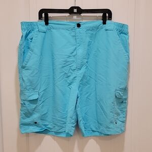 Reel Legends Blue Cargo Shorts Lightweight Casual Size 2XL